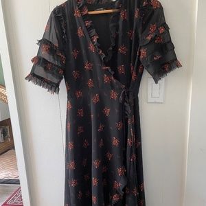 ZARA Floral Wrap Dress